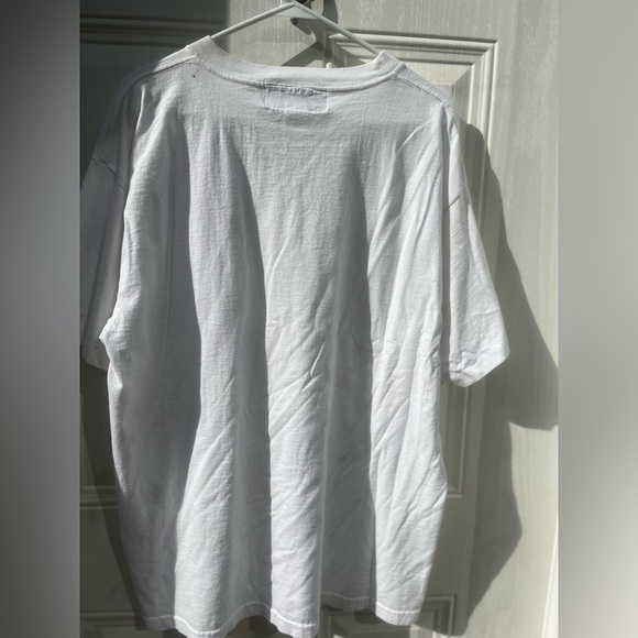 VTG 80s XL cotton white tee by house of Gabrielle money —pocket change $ graphic - Picture 6 of 8